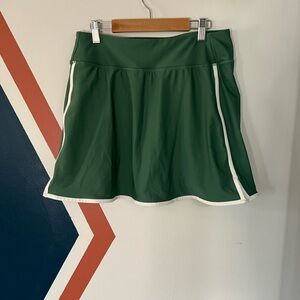 Old Navy Green Athletic Tennis Skirt with White Accents